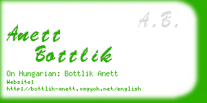 anett bottlik business card